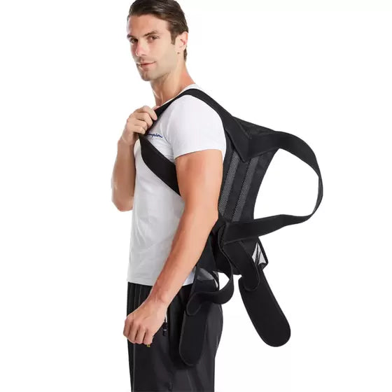 Cinta Postural Colete Corretor Postura Lombar Forte Coluna Neoprene Reforçada Masculina