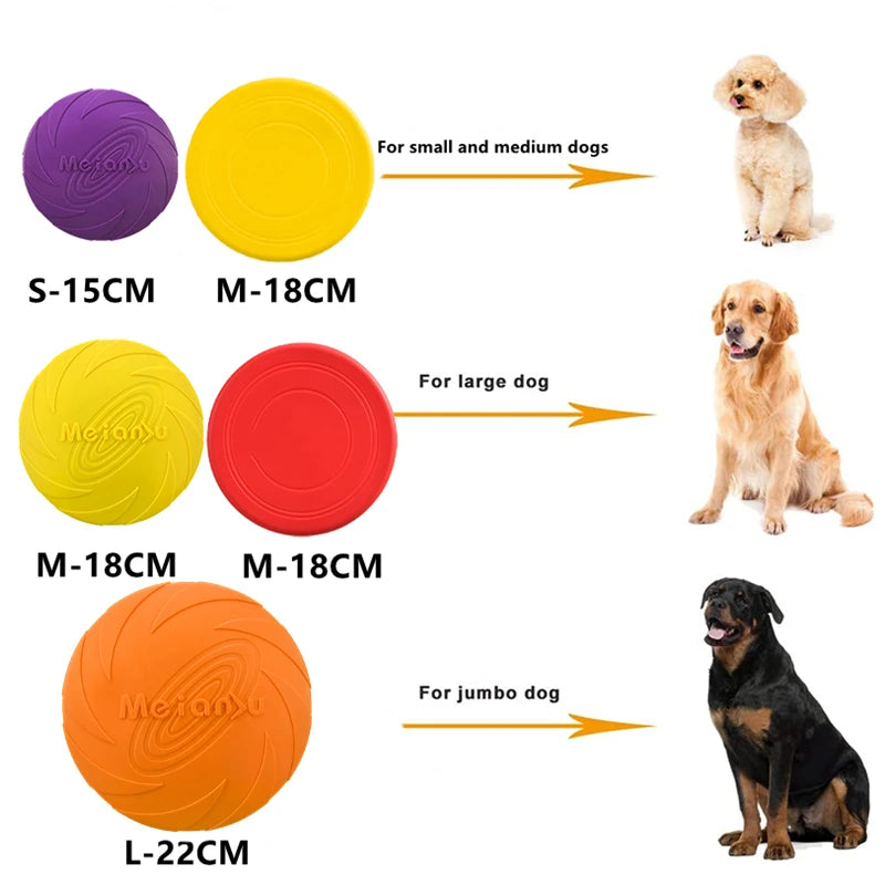 Ouzey disco voador resistente à mordida, brinquedos para cães multifuncionais, treinamento de filhotes de estimação, jogo interativo ao ar livre, produtos para cães de estimação