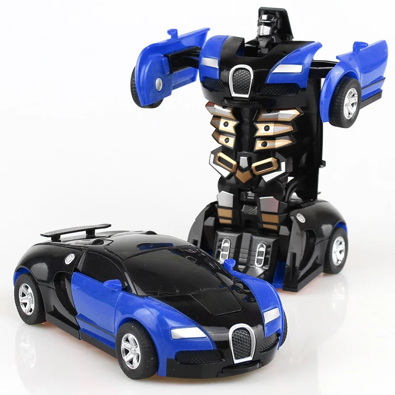 Transformação mini 2 em 1 carro robô brinquedo anime ação colisão transformando modelo deformação veículos brinquedo presente para crianças